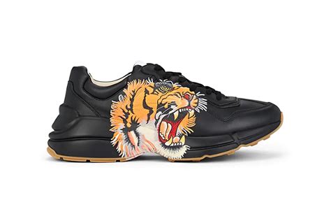 gucci sneakers tiger|gucci rhyton tiger print.